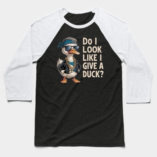 A hilarious and vibrant vintage-inspired illustration of an adorable a fashionable hipster duck Baseball T-Shirt